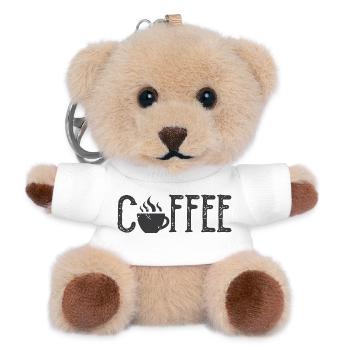 Coffee Cafe Kaffee Symbol Logo icon Illustration - Teddy Schlüsselanhänger - Weiß - Vorne