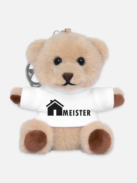 Hausmeister Design - Teddy Schlüsselanhänger - Weiß