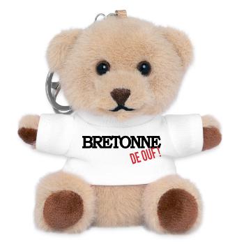 Bretonne de ouf - Porte-clés ourson - blanc - Devant