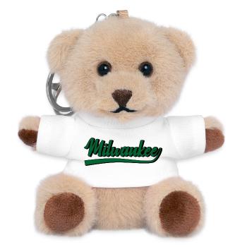 Milwaukee Schriftzug USA Städte Design - Teddy Schlüsselanhänger - Weiß - Vorne