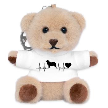 Australian Shepherd, Dog, Heart, Pulse, Animals, ECG - Teddy Keyring - white - Front