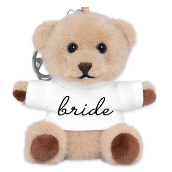 Braut Passende Verlobung Braut Dusche Hochzeit - Teddy Schlüsselanhänger - Weiß - Vorne