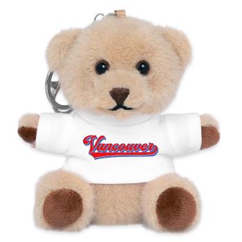 Vancouver Schriftzug Retro Stil - Teddy Schlüsselanhänger - Weiß - Vorne
