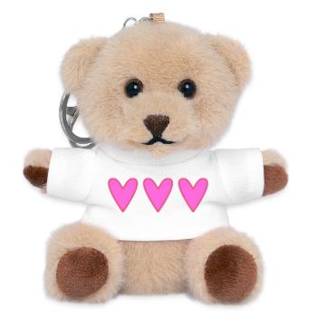 MAMA. MUTTERTAG. SCHÖNEN MUTTERTAG. ICH LIEBE DICH - Teddy Schlüsselanhänger - Weiß - Vorne