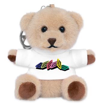 Kassette - Teddy Schlüsselanhänger - Weiß - Vorne