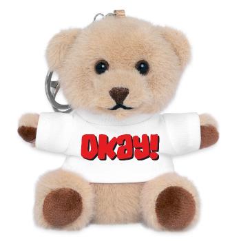 Okay - Teddy Schlüsselanhänger - Weiß - Vorne