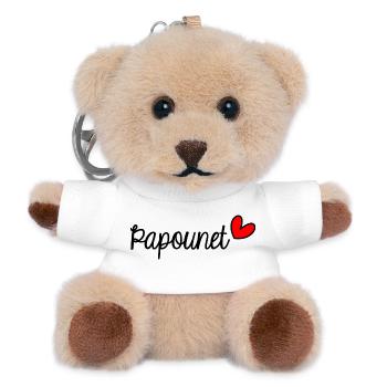 PAPOUNET. DAD. FATHER'S DAY. HAPPY FATHER'S DAY - Teddy Keyring - white - Front