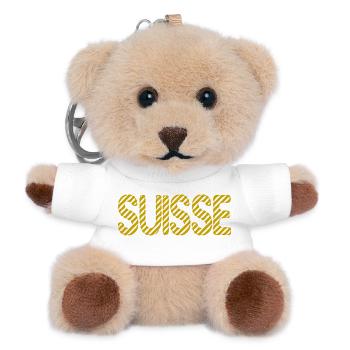 SCHWEIZ. LAND. GENF. SCHWEIZ. HUMOR. LAND - Teddy Schlüsselanhänger - Weiß - Vorne
