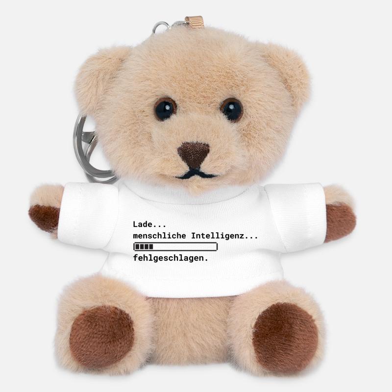 Lade Intelligenz - Teddy Schlüsselanhänger - Weiß