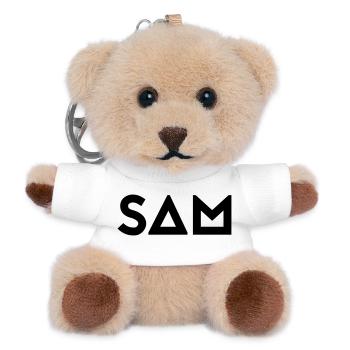 First name Samuel - Teddy Keyring - white - Front