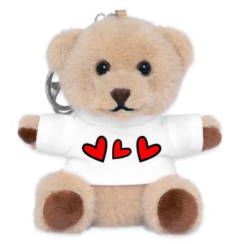 HEART. COUPLE. JUST MARRIED. Bachelorette party. VALENTINE'S DAY. - Teddy Keyring - white - Front