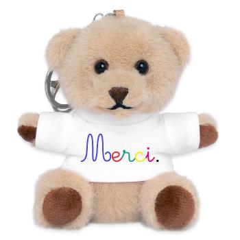 GELIEBTE. MEISTER. VIELEN DANK. DANKE HERRIN. GESCHENK. - Teddy Schlüsselanhänger - Weiß - Vorne