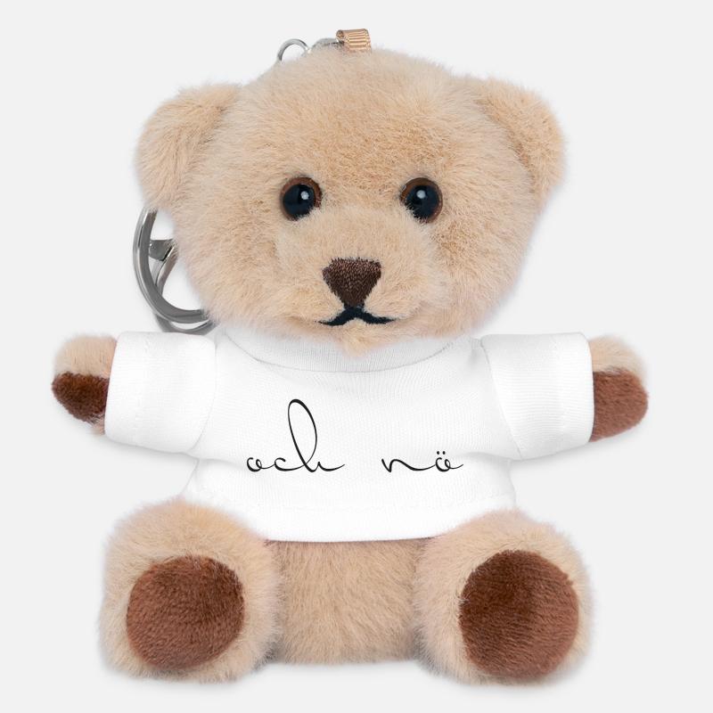 och nö - Porte-clés ourson - blanc