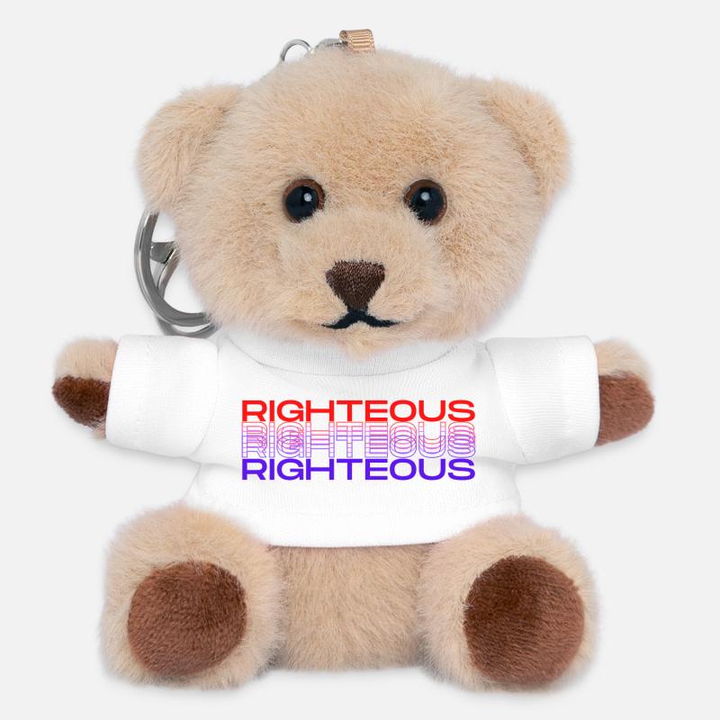 Vivid Righteousness Mesmerising Design - Teddy Keyring - white