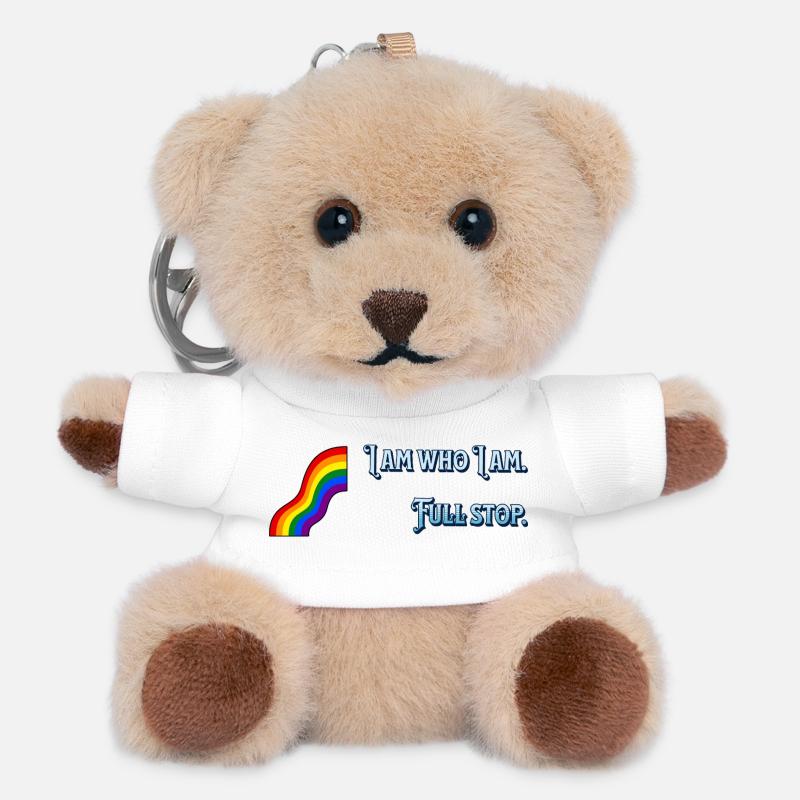 Je suis ce que je suis - Porte-clés ourson - blanc