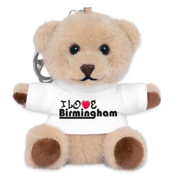 Liebe Birmingham Heart Grafikdesign - Teddy Schlüsselanhänger - Weiß - Vorne