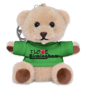 Love Birmingham Heart Design graphique - Porte-clés ourson - vert - Devant