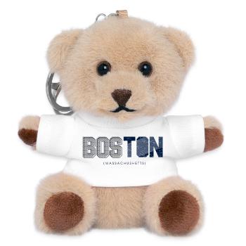 Silhouette de Boston - Porte-clés ourson - blanc - Devant
