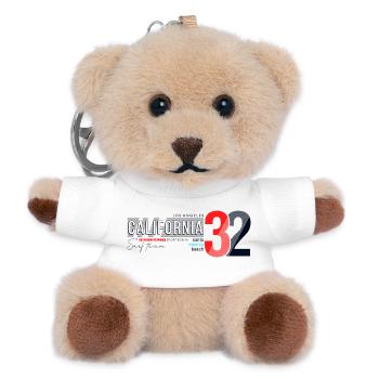 Design des kalifornischen Surf-Teams - Teddy Schlüsselanhänger - Weiß - Vorne