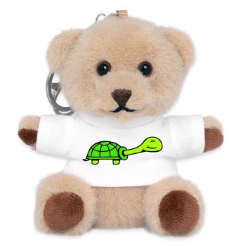 turtle cute smiling happy funny - Teddy Keyring - white - Front