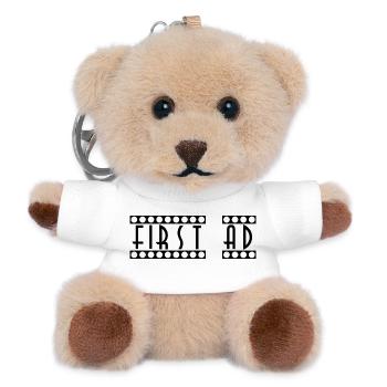 First_AD - Teddy Schlüsselanhänger - Weiß - Vorne