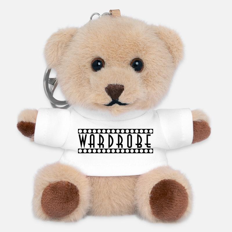 Kleiderschrank - Teddy Schlüsselanhänger - Weiß