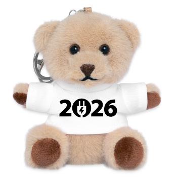 Electrician 2026, Electronics Technician 2026, Electricity 2026 - Teddy Keyring - white - Front