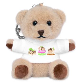 Frog - Teddy Keyring - white - Front