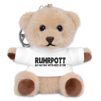 Ruhrpott - Ça hat wat mittn Herz zu tun - Porte-clés ourson - blanc - Devant