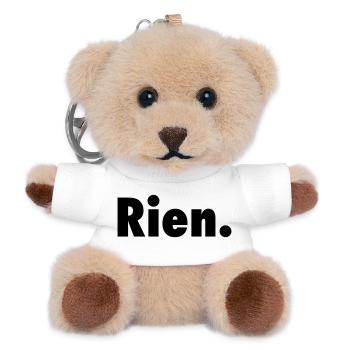 Nichts. Oder fast nichts satirischer Slogan Anti-Slogan - Teddy Schlüsselanhänger - Weiß - Vorne