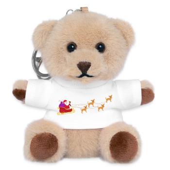 Chihuahua Chihuahueño Santa Claus - Teddy Keyring - white - Front