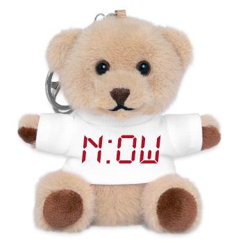 NOW – Typography Design without Background - Teddy Keyring - white - Front