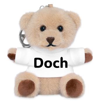 Doch – Deutscher Statement Spruch - Porte-clés ourson - blanc - Devant