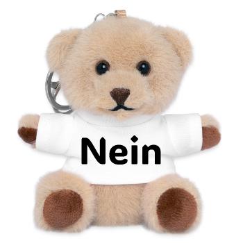 Nein – Lustiger Deutscher Statement Spruch - Porte-clés ourson - blanc - Devant