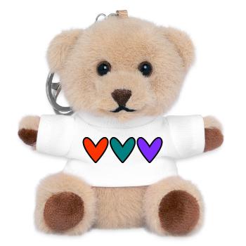HEART. HEARTS. HEART. FATHER'S DAY. VALENTINE'S DAY - Teddy Keyring - white - Front