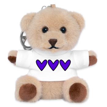COEUR. COUPLE. SAINT VALENTIN. JUST MARRIED. EVJF. - Porte-clés ourson - blanc - Devant