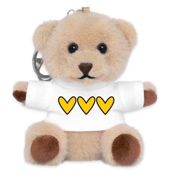 HERZ. PAAR. VALENTINSTAG. GERADE VERHEIRATET. Junggesellinnenabschied. - Teddy Schlüsselanhänger - Weiß - Vorne