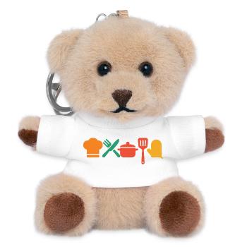 Küchenzauber – Kochen & Genießen mit Stil - Teddy Schlüsselanhänger - Weiß - Vorne