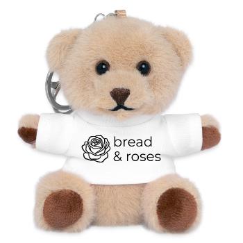 Brot und Rosen - Bread and Roses - Teddy Schlüsselanhänger - Weiß - Vorne