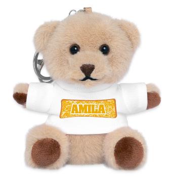 Heirat Amila - Teddy Schlüsselanhänger - Weiß - Vorne