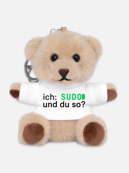 ich: SUDO und du so? Linux Programmierer - dunkel - Teddy Schlüsselanhänger - Weiß