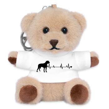 Hund - Teddy Schlüsselanhänger - Weiß - Vorne
