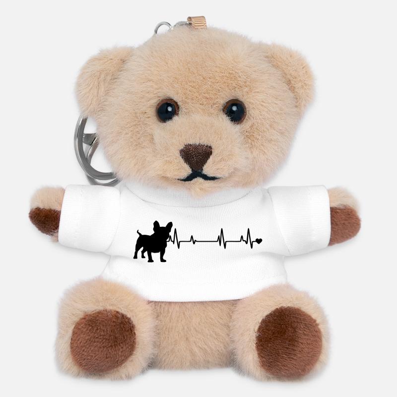 Chien - Porte-clés ourson - blanc