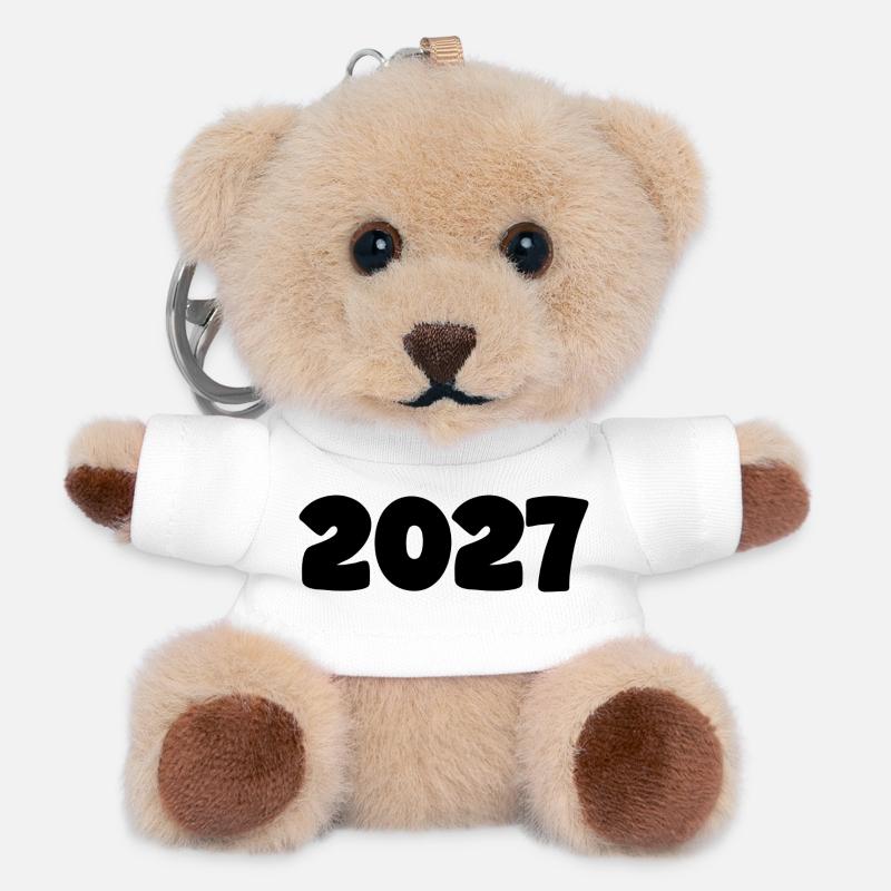 2027 black - Teddy Keyring - white