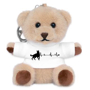Hund - Teddy Schlüsselanhänger - Weiß - Vorne