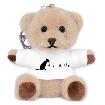 Hund - Teddy Schlüsselanhänger - Weiß - Vorne