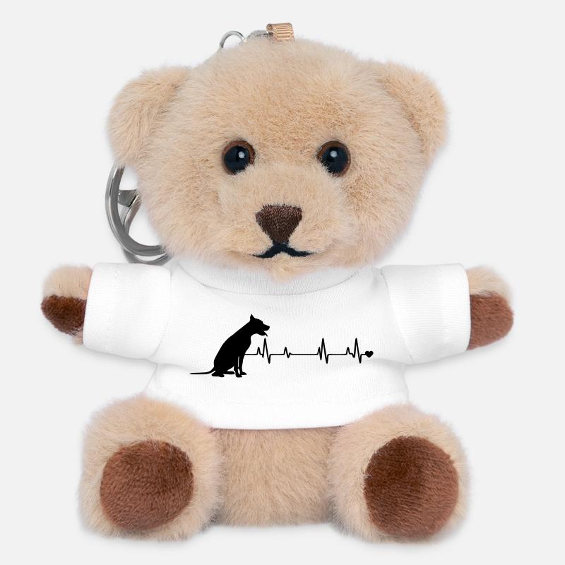 Chien - Porte-clés ourson - blanc