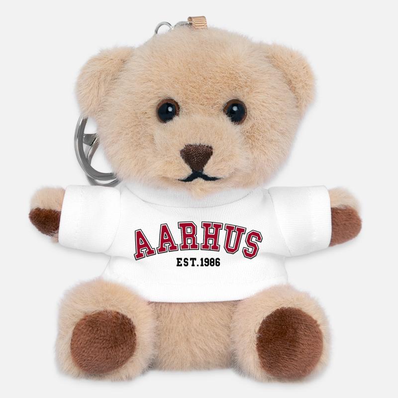 Aarhus Est. 1986 - Teddy Keyring - white