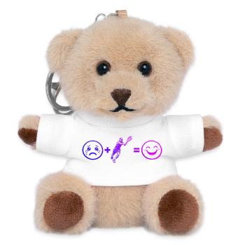 Idée cadeau pour un tennis avec tennis - Porte-clés ourson - blanc - Devant