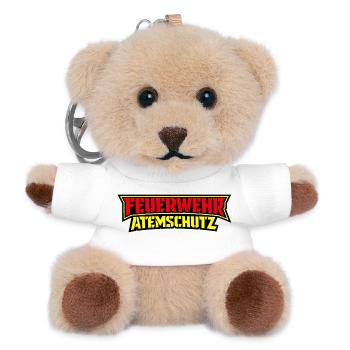 Feuerwehr Atemschutz Logo - Teddy Schlüsselanhänger - Weiß - Vorne